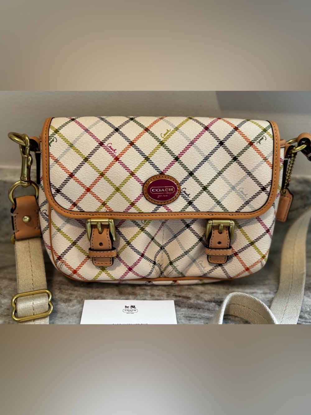 Coach Peyton Tattersall Field Crossbody bag